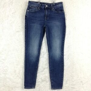 Lucky Brand Womens Jeans Lolita Skinny Blue Denim Low Rise Stone Wash Stretch 10
